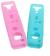 Pack 2 Fundas silicona para mando remoto wiimote rosa y verde